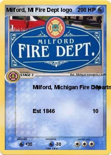 Pokemon Milford, MI Fire Dept logo