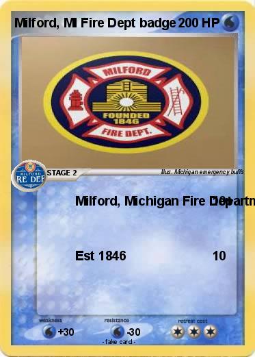 Pokemon Milford, MI Fire Dept badge