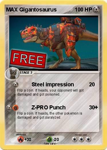 Pokemon MAX Gigantosaurus