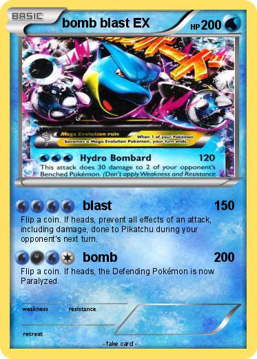 Pokemon bomb blast EX