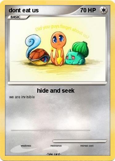 Pokemon dont eat us