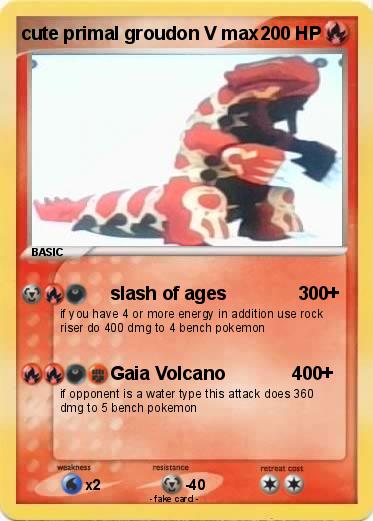 Pokemon cute primal groudon V max