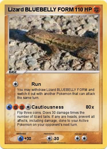 Pokemon Lizard BLUEBELLY FORM