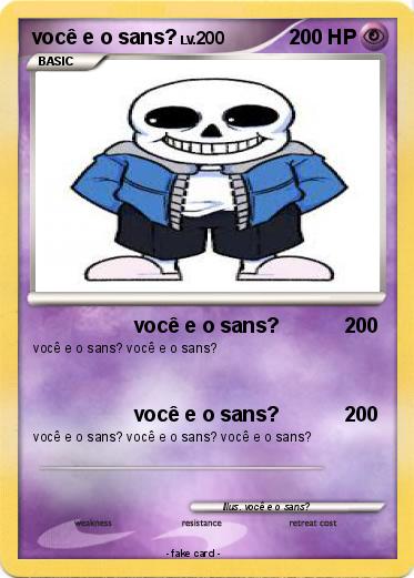 Pokemon você e o sans?