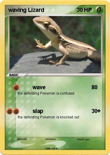 Pokemon waving Lizard