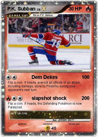 Pokemon P.K. Subban