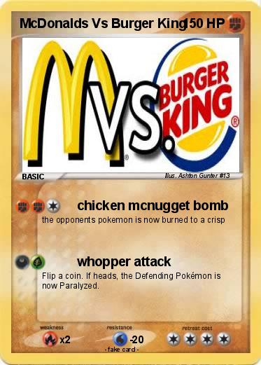 Pokemon McDonalds Vs Burger King