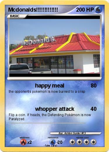 Pokemon Mcdonalds!!!!!!!!!!!!!