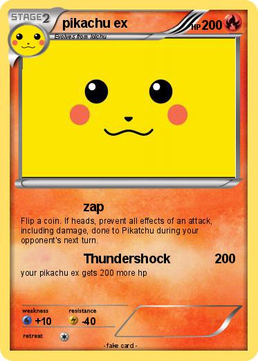Pokemon pikachu ex