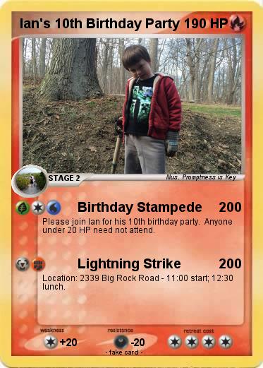 Pokemon Ian's 10th Birthday Party