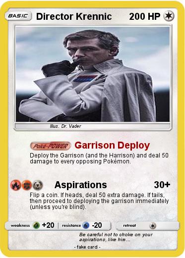 Pokemon Director Krennic