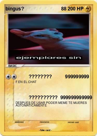 Pokemon bingus?                            88