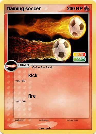 Pokemon flaming soccer