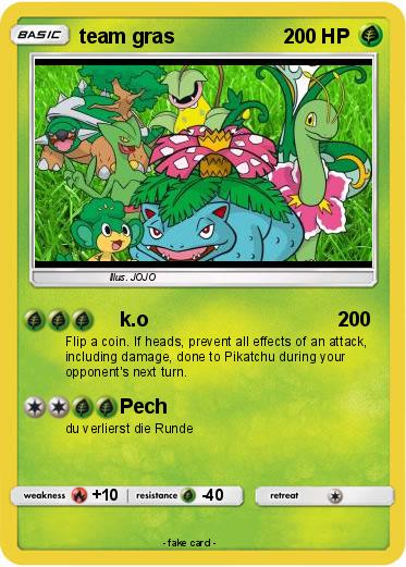 Pokemon team gras