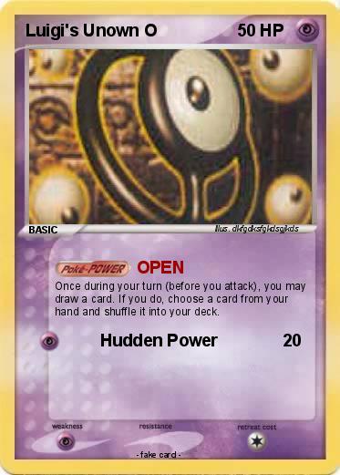 Pokemon Luigi's Unown O
