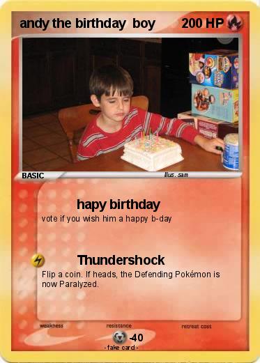 Pokemon andy the birthday  boy