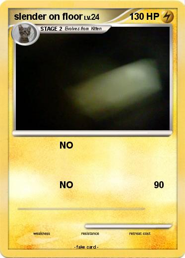 Pokemon slender on floor