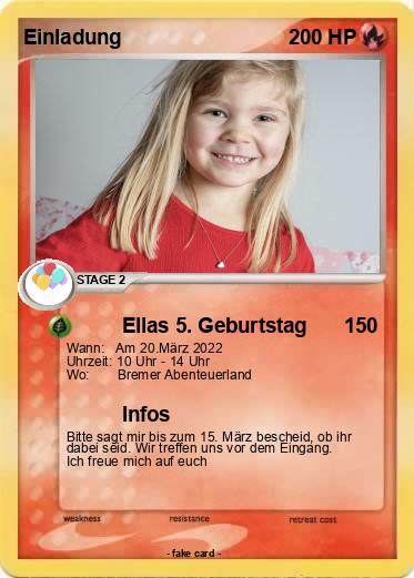 Pokemon Einladung