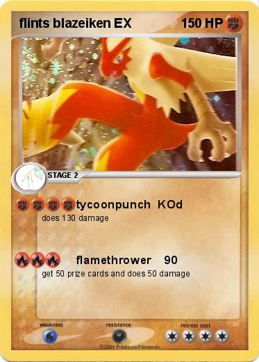 Pokemon flints blazeiken EX