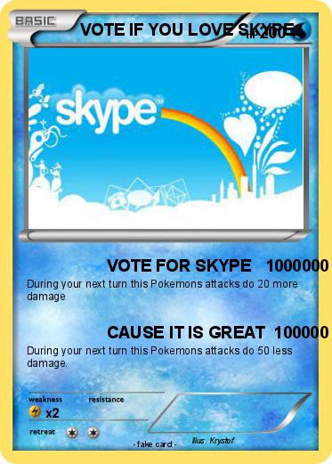 Pokemon VOTE IF YOU LOVE SKYPE