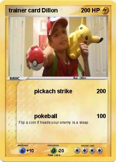 Pokemon trainer card Dillon