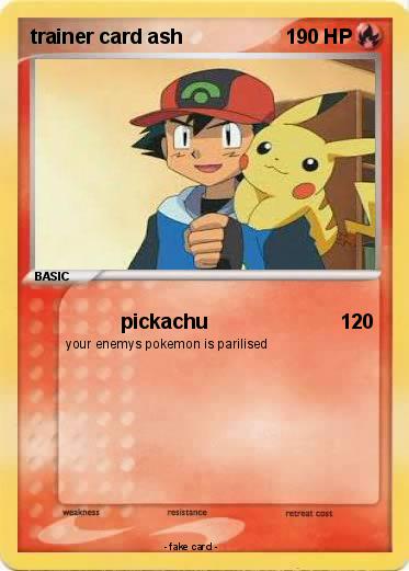 Pokemon trainer card ash