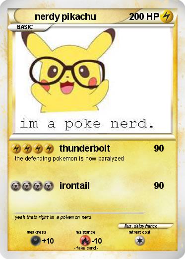 Pokemon nerdy pikachu