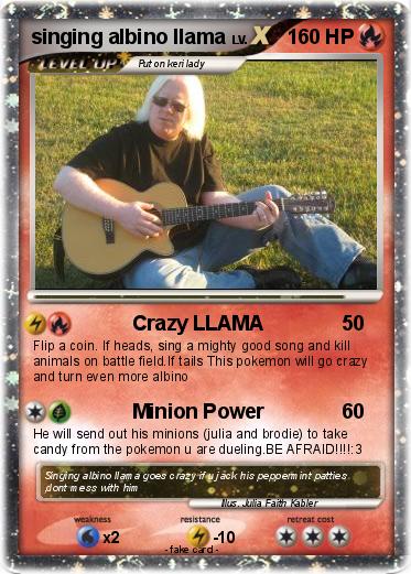 Pokemon singing albino llama