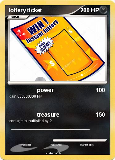Pokemon lottery ticket