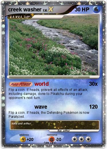Pokemon creek washer