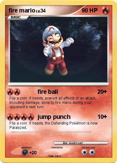 Pokemon fire mario