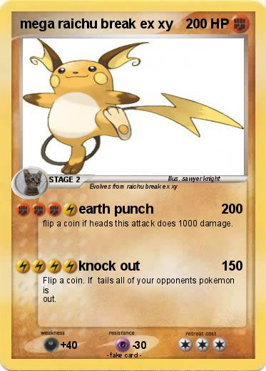 Pokemon mega raichu break ex xy