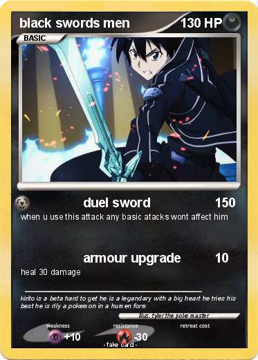 Pokemon black swords men