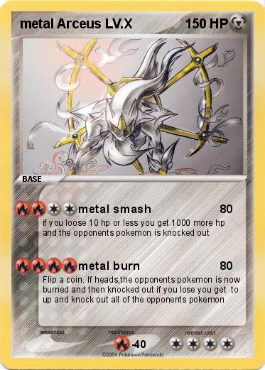 Pokemon metal Arceus LV.X