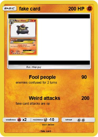 Pokemon fake card