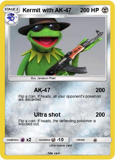 Pokemon Kermit with AK-47