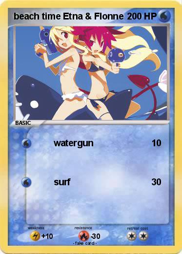 Pokemon beach time Etna & Flonne