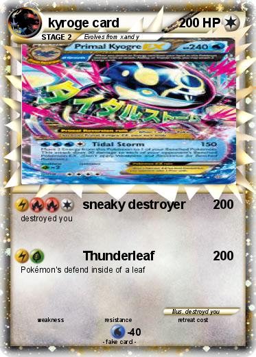 Pokemon kyroge card