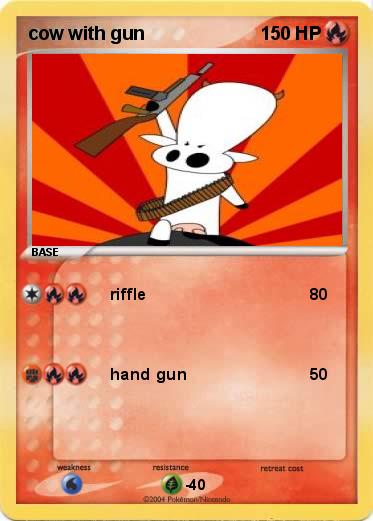 Pokemon cow with gun
