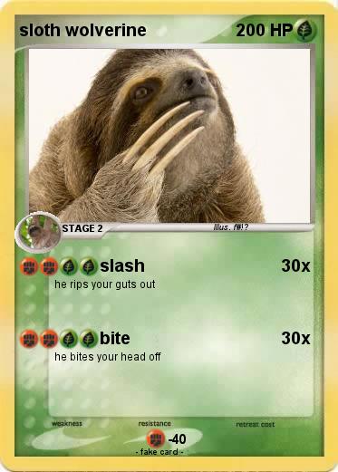 Pokemon sloth wolverine