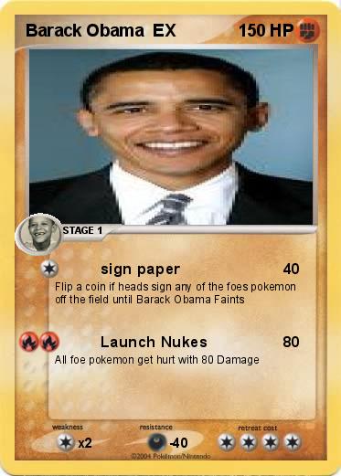 Pokemon Barack Obama  EX