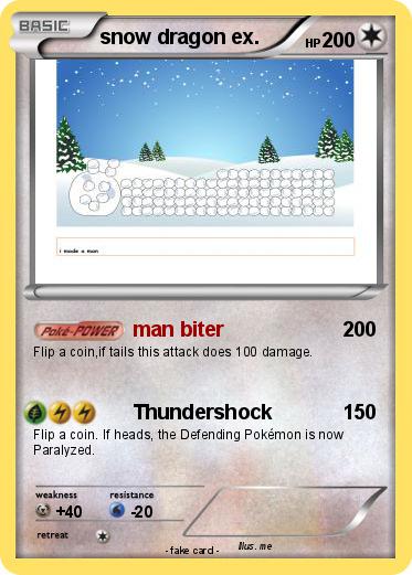 Pokemon snow dragon ex.