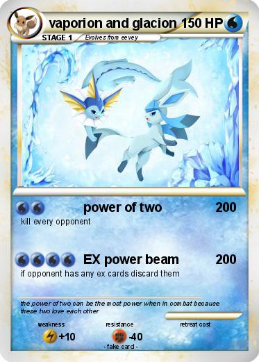 Pokemon vaporion and glacion