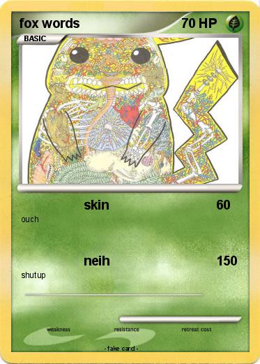 Pokemon fox words
