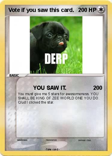 Pokemon Vote if you saw this card.