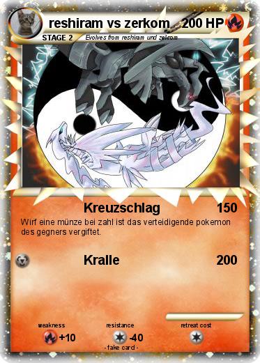 Pokemon reshiram vs zerkom