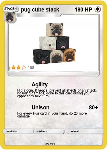 Pokemon pug cube stack