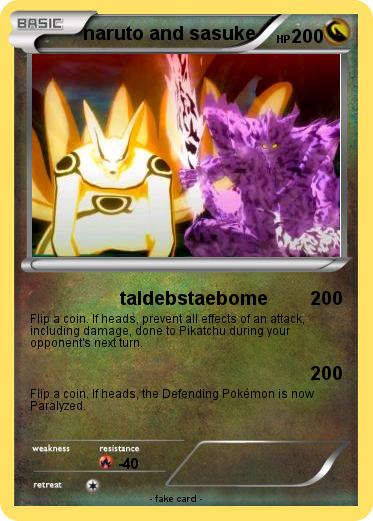 Pokemon naruto and sasuke