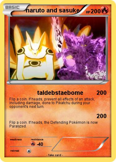Pokemon naruto and sasuke
