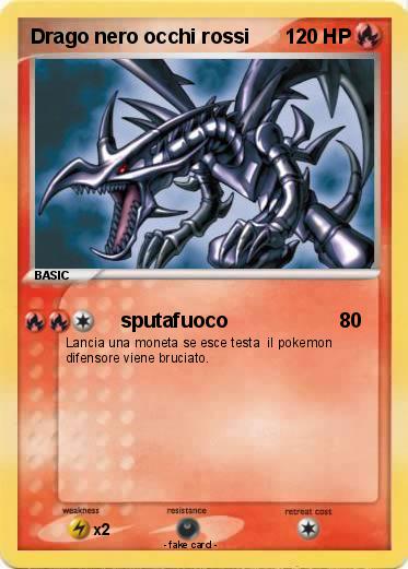 Pokemon Drago nero occhi rossi